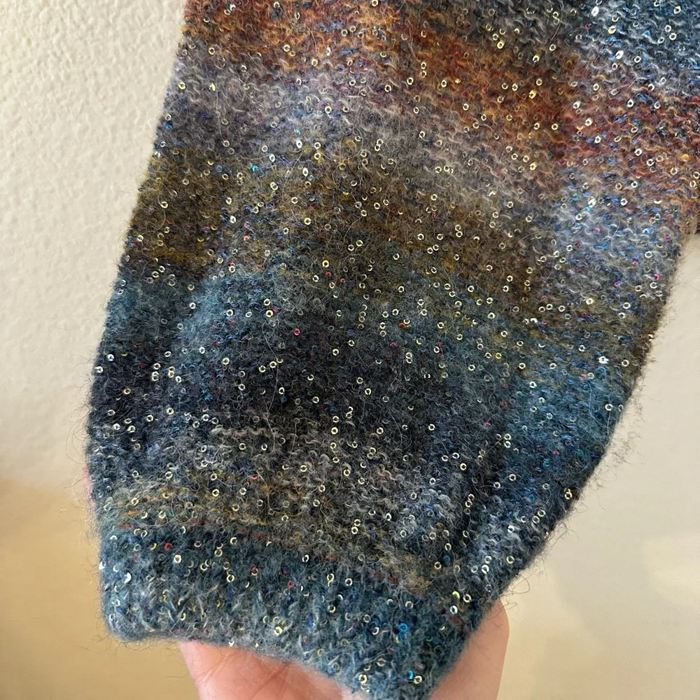 Banana Republic Ombré Sequined Cropped Sweater NWT - Picture 7 of 9